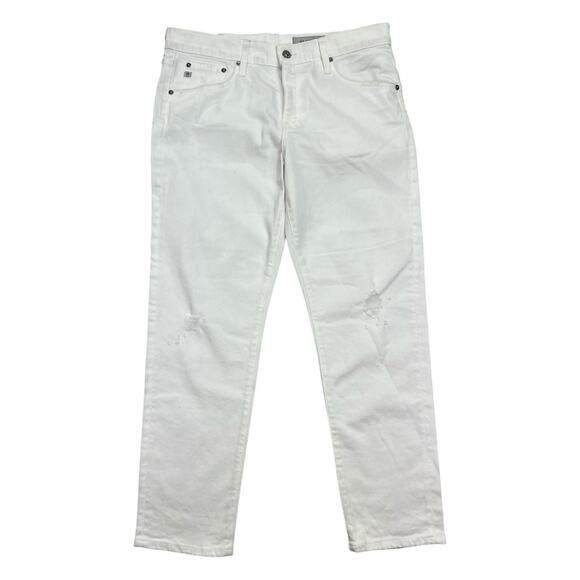 Ag Denim Ex Boyfriend Slouchy Slim Jeans White Women’s NWT Size 31 - Picture 2 of 16